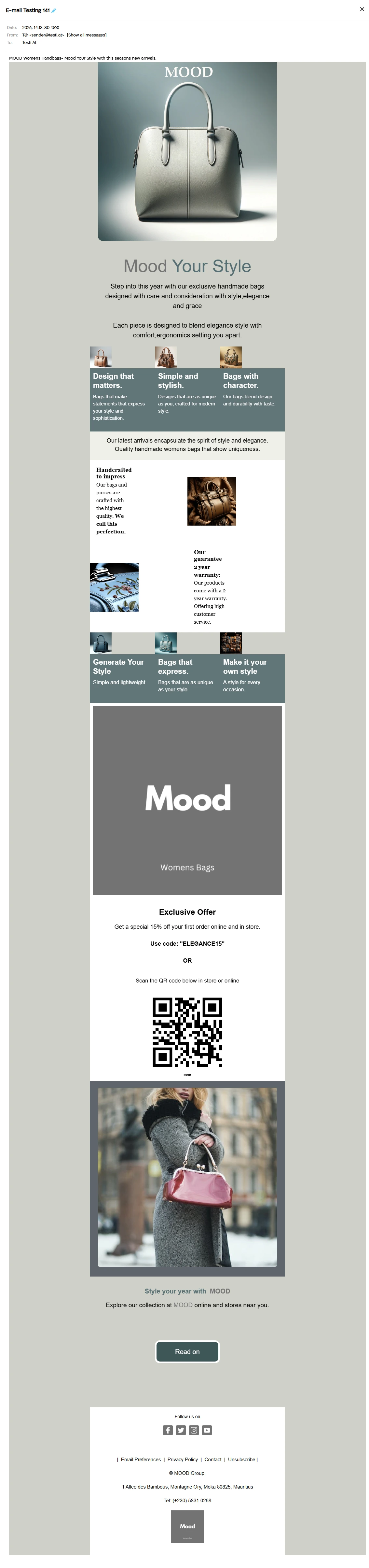 Three-column MJML email where the images are small and spaced apart